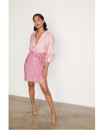 Never Fully Dressed Sequin Jaspre Mini Skirt - Pink