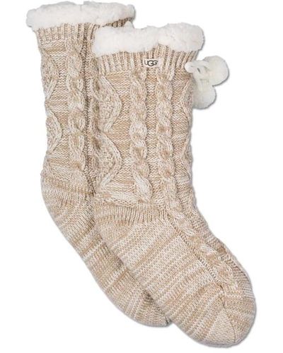 UGG Pom Pom Fleece Sock - Natural