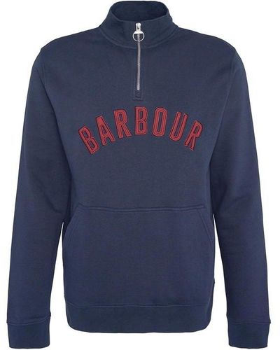 Barbour John Half-zip Sweatshirt - Blue