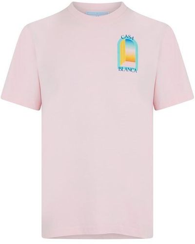 Casablancabrand Casa Larc T-shirt Sn44 - Pink
