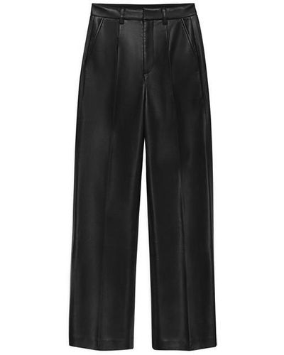 Anine Bing Carmen Leather Trousers - Black