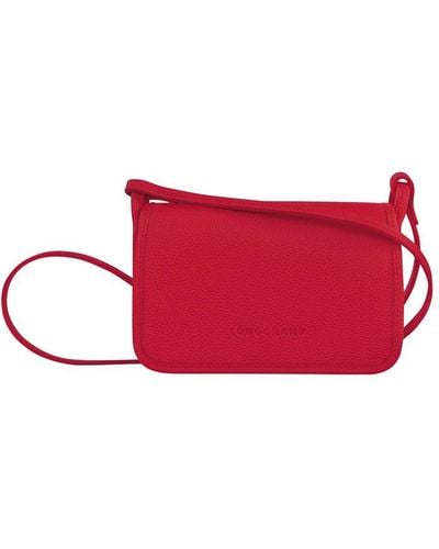 Longchamp Le Foulonne Wallet On Chain Bag - Red