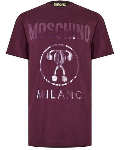 Moschino Question Mark T Shirt - Purple