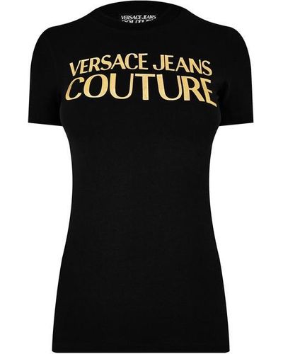 Versace Vjc Jeans Logo T Shirt - Black