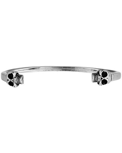 Alexander McQueen Twin Skull Bracelet - Black