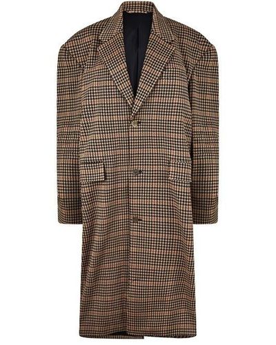 Balenciaga Bal Knit Overcoat Sn34 - Brown