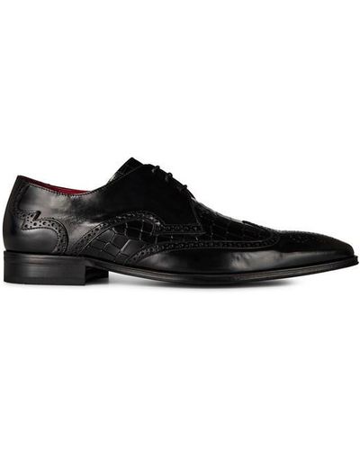 Jeffery West Scarface Leather Oxford Shoes - Black