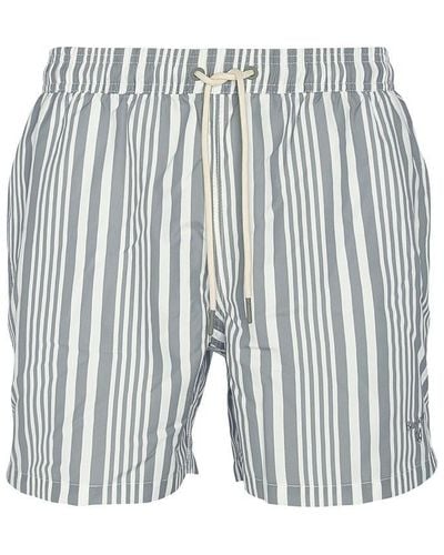 Barbour Decklam Striped Swim Shorts - Grey