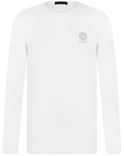 Versace Medusa Long Sleeve T Shirt - White