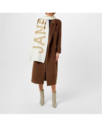 JANE AND TASH Fuzzy Trench Coat - Brown