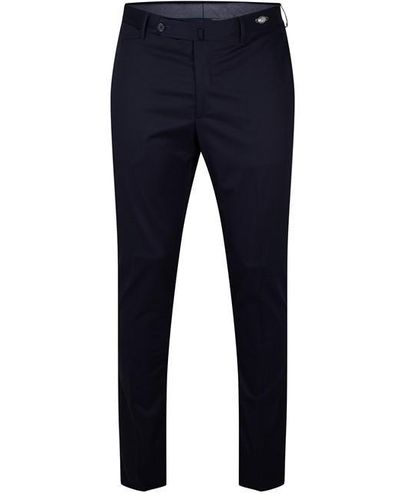 Tagliatore Cotton Suit Trousers - Blue