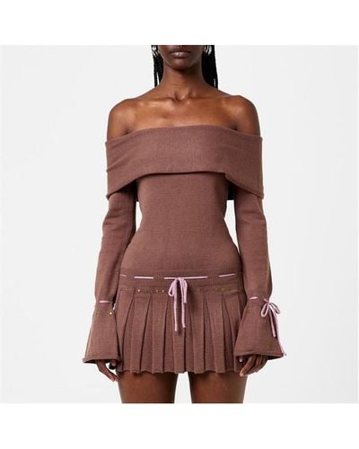 Jaded London Serena Mini Dress - Brown