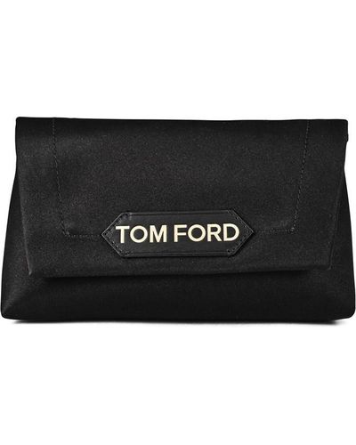 Tom Ford Satin Mini Chain Bag - Black