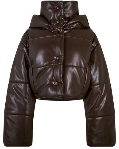 Nanushka Aveline Puffer Jacket - Brown