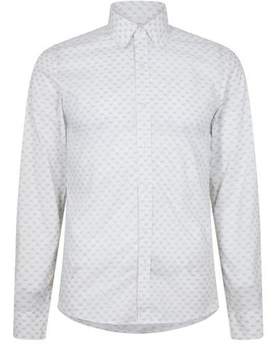 Michael Kors Logo Stripe Shirt - Grey