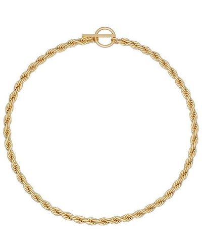 Ted Baker Lydiaa Logo Rope Fine Chain Necklace - Metallic