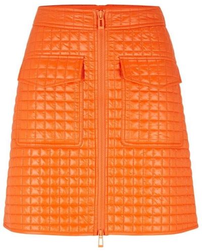 HUGO Quilted Mini Skirt - Orange