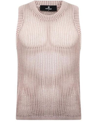 Represent Knitted Vest - Pink