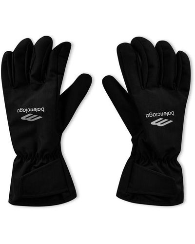 Balenciaga Bal Ski Gloves Sn42 - Black