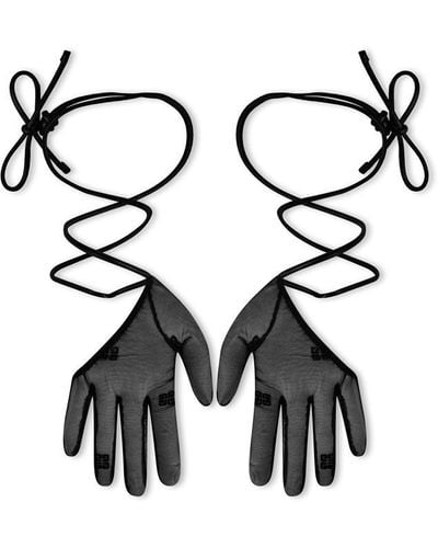 Givenchy Mini Strappy Gloves - Metallic