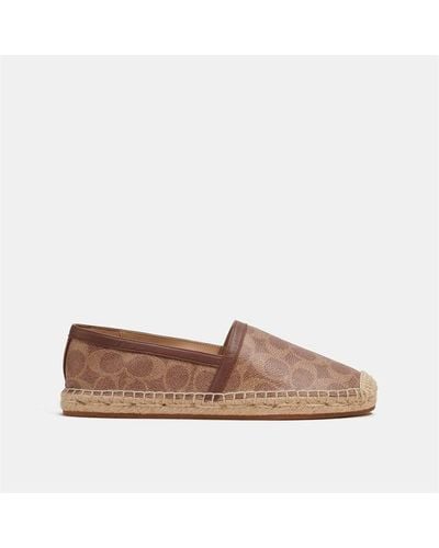 COACH Collins Coated Canvas Espadrille - Brown