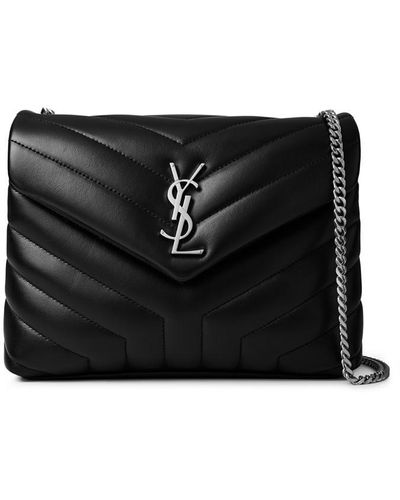 Saint Laurent Small Quilted Loulou Bag - Black