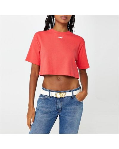 Off-White c/o Virgil Abloh Cropped T-shirt - Red