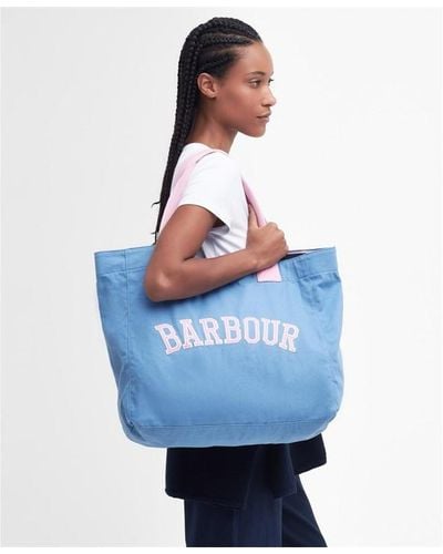 Barbour Logo Beach Bag - Blue
