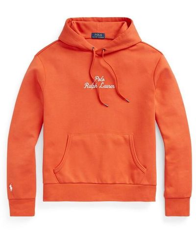 Polo Ralph Lauren Logo Double Knit Hoodie - Orange