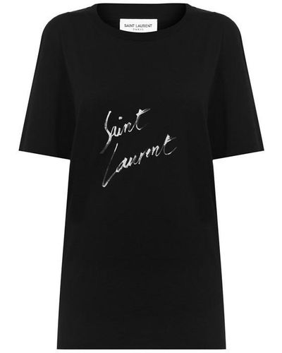 Saint Laurent Signature T-shirt - Black