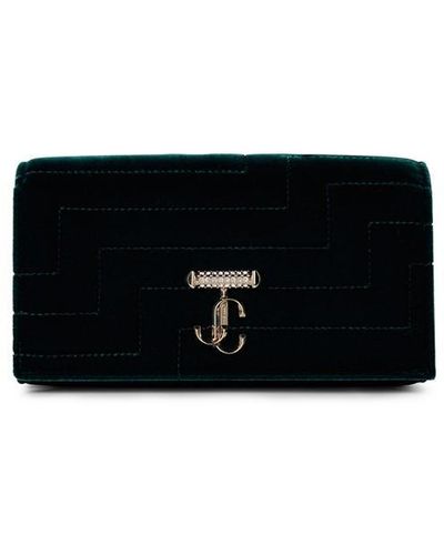 Jimmy Choo Avenue Wallet With Chain - Black
