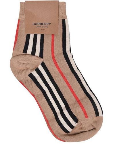 Burberry Striped Socks - Brown