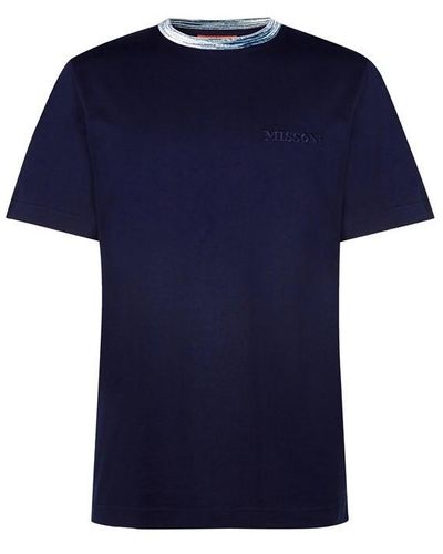 Missoni Embroidered Logo T Shirt - Blue