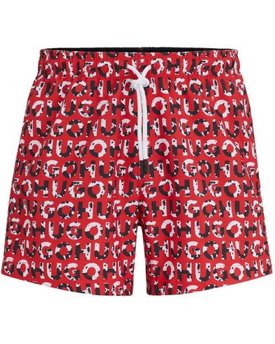 HUGO Tortuga Swim Shorts - Red