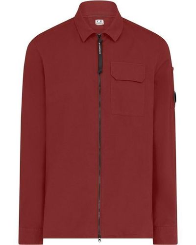 C.P. Company Zipped Overshirt - Red