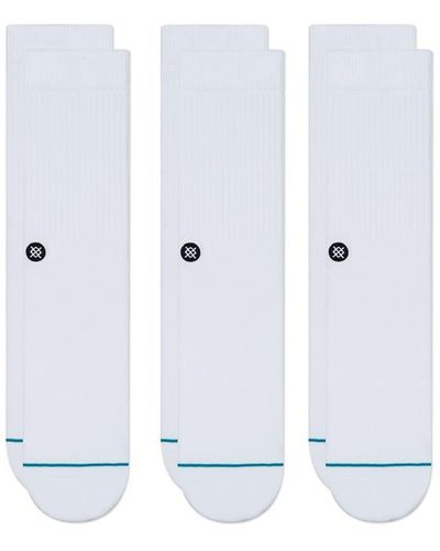 Stance Icon 3 Pack Socks - White