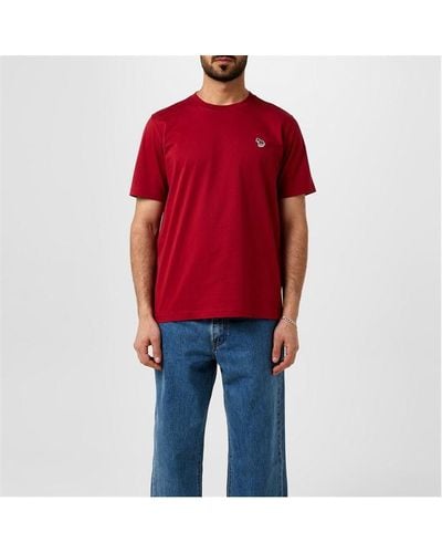 PS by Paul Smith Zebra Crew Neck T-shirt - Red