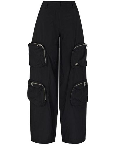 BOSS by HUGO BOSS Relaxed-fit Cargo Trousers With Large Zipped Pockets - Black