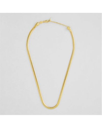 Missoma Flat Snake Chain Necklace - Metallic