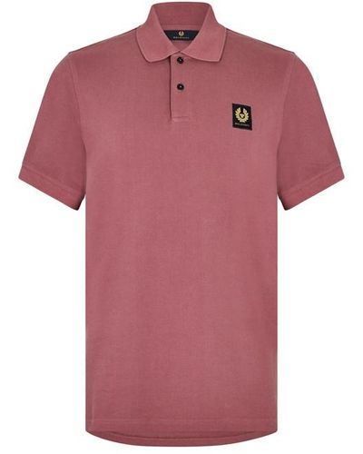 Belstaff Short Sleeve Polo Shirt - Purple