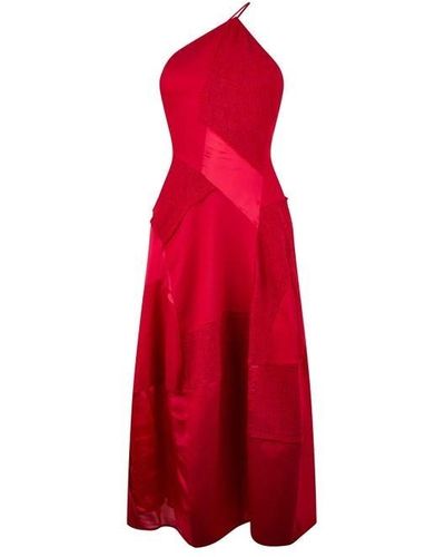 Cult Gaia Cienna patchwork midi dress - Red