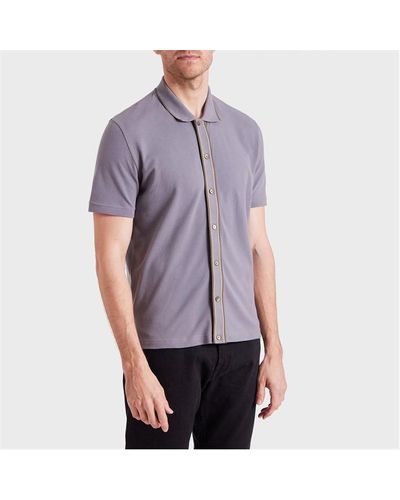 PS by Paul Smith Ps Placket Ss Shirt Sn43 - Purple