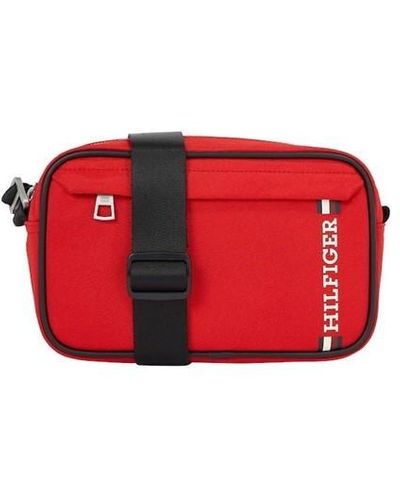 Tommy Hilfiger Monotype Reporter Bag - Red