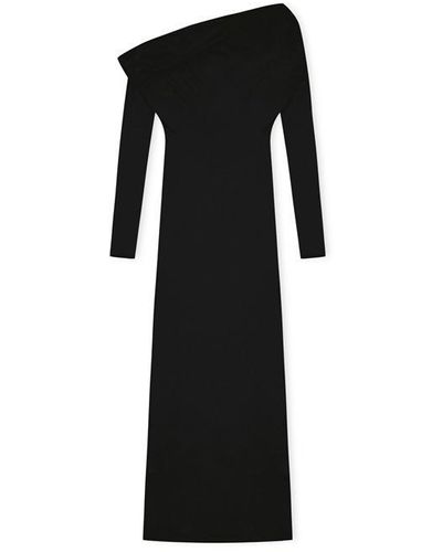 Christopher Esber Radial Wave Fine Knit Dress - Black