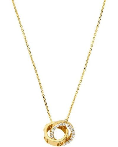 MICHAEL Michael Kors Premium Necklace Gold Tone Silver With Crystal For Mkc1554an710 - Metallic