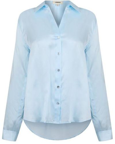 L'Agence Tyler Long Sleeve Shirt - Blue