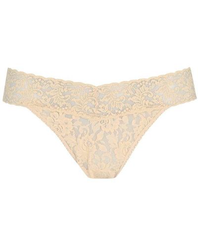 Hanky Panky 'worlds Most Comfortable' Mid Rise Thong - Natural