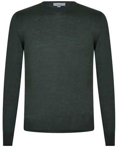 Canali Crew Neck Knitted Jumper - Green