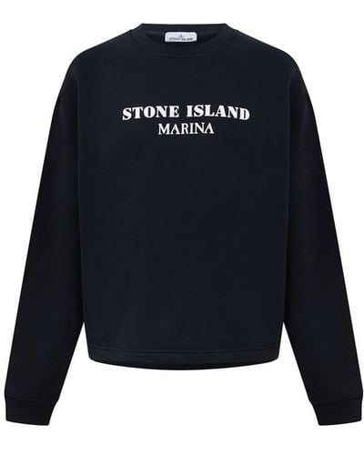 Stone Island Marina Marina Fleece Sweatshirt - Blue