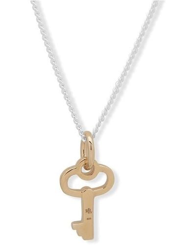 Ralph Lauren Key Pendant Necklace - Metallic